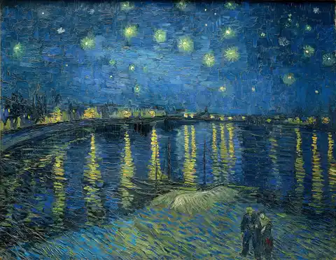 La noche estrellada sobre el Ródano
