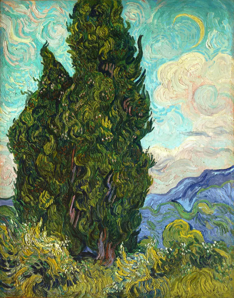 Cipreses y verticalidad en Van Gogh